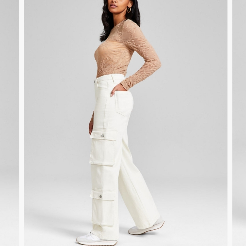 And Now This High-Rise Wide-Leg Cargo Jeans